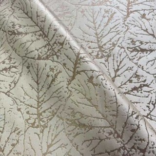 Nature's Imprint Rideaux Jacquard de Luxe Champagne Or Feuillage 5