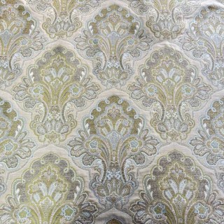 Régale Élégance Jacquard Crème et Vert Olive Rideau Damassé 5