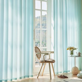 Avila Rideau d'extérieur Voile Texturé Imperméable Bleu Clair 2