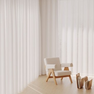Avila Rideau d'extérieur Voile texturé imperméable blanc 2