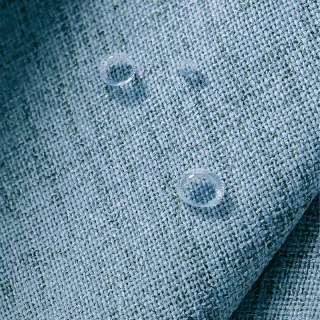 Été Infini Imperméable Brume Bleue Lin Aspect Extérieur Voile Lourd Rideau