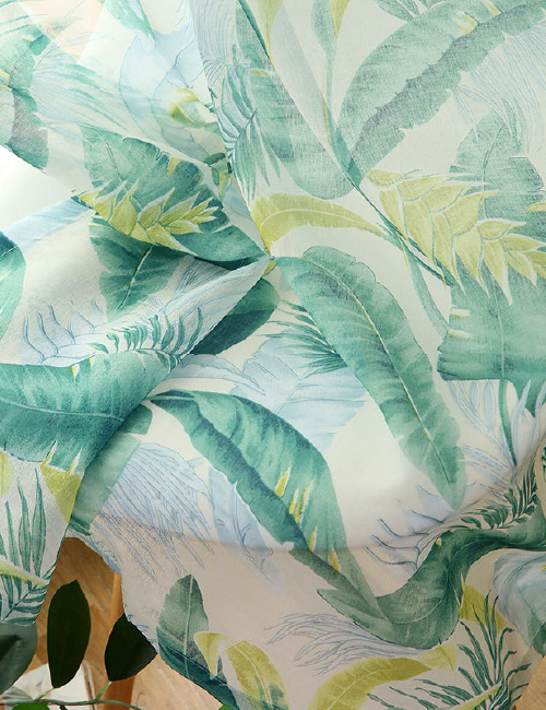 Rideaux Voile Tropical Transparent