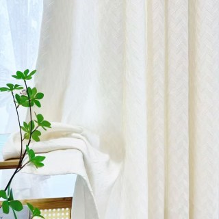Chevron Mist Geometric Textured Ivory White Heavy Voile Curtain
Chevron Mist Géométrique Texturé Ivoire Blanc Lourd Rideau Voile 1