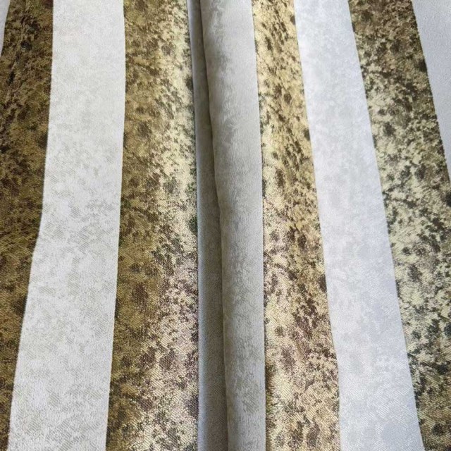 Chemin du Léopard Rideau à Rayures Dorées Imprimé Animal 1