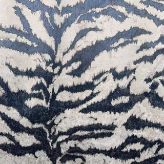 Rayures de Tigre Marine Bleu Imprimé Animal Rideau 4