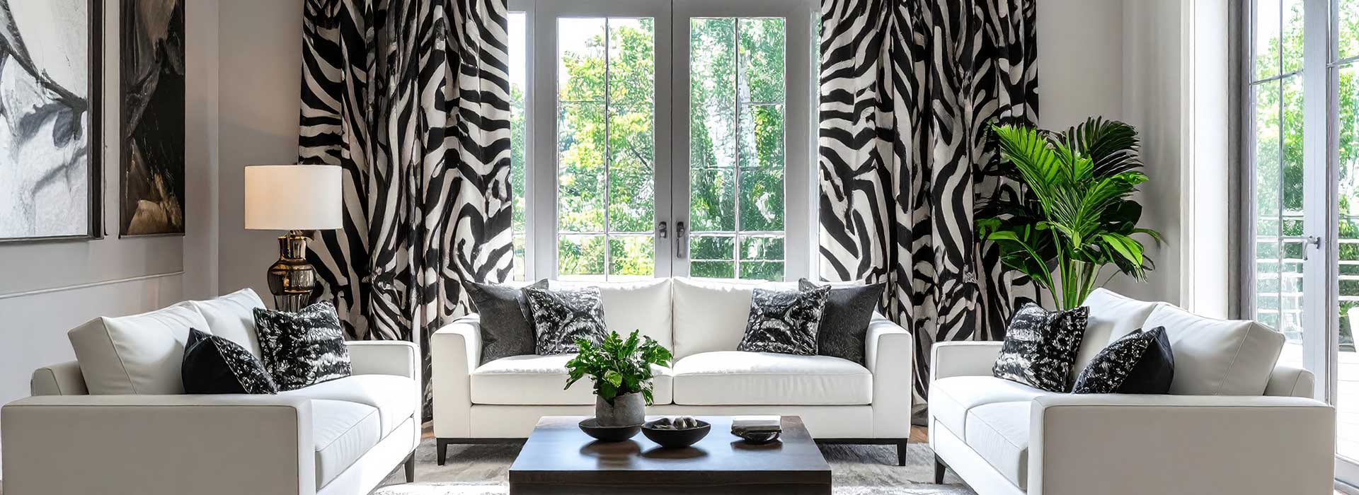 Rideaux à motifs animaliers