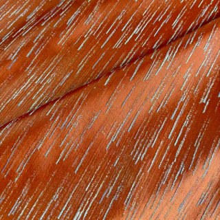Rideau Orange Gilded Stream avec Rayures Métalliques 4