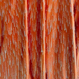 Rideau Orange Gilded Stream avec Rayures Métalliques
