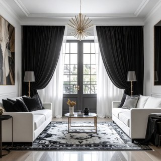 <p>Rideau en velours noir premium Obsidienne Minuit</p>