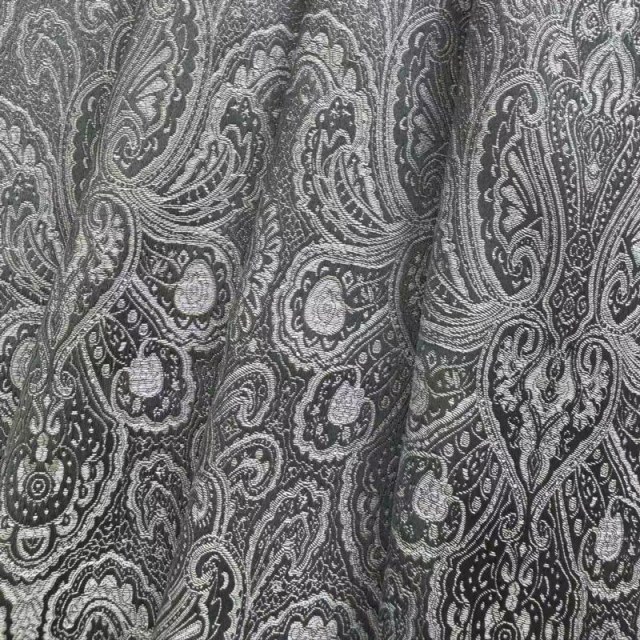 Nouveaux Classiques Damas Jacquard Rideau Gris Anthracite Foncé 1