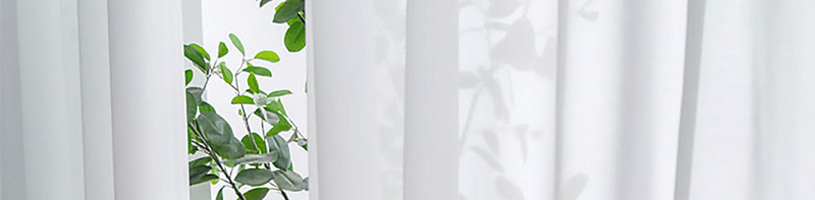 Blanc/ivoire Rideau en Voile