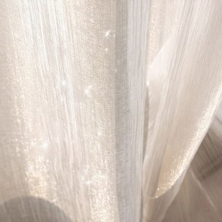 Paris Cascade Shimmering Striped Silver Grey Sheer Voile Curtain
Paris Cascade Rayé Argent Gris Voile Transparent Rideau 1