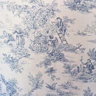Amour Pastorale Bleu Toile de Jour Chenille Rideaux 5