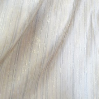 Crème cascade pointillée Off Rideau rayé mijotant blanc 5