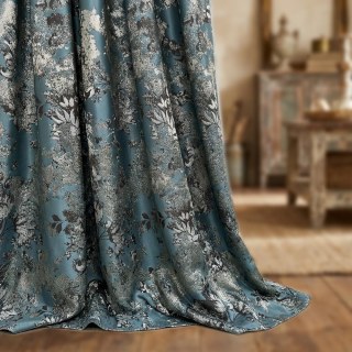 Rêve Floral Jacquard Rideaux Bleu Œuf de Canard