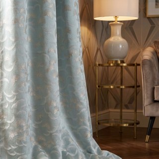 Voilages Art Déco Géométriques Pastel Sauge Vert d'Oeuf de Canard à Fanburst