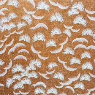 Fluttering Fanburst Art Déco Géométrique Terracotta Orange Brûlé Rideaux