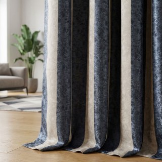 Chemin du Léopard Rideaux à Rayures Marines Imprimé Animal