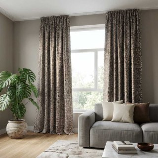 Leopard Spot Luxury Jacquard Or Brun Rideaux Imprimé Animal 3
