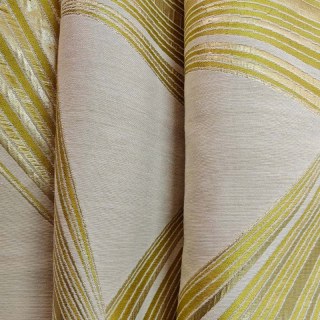 Prism Axis Art Déco Jaune et Or Rideaux Géométriques 5