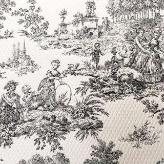 Roco Reverie Noir Toile de Jour Chenille Rideau 6