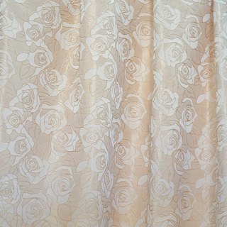 Rose Crème de la révérence Off blanc 3D Jacquard Rideau floral 5
