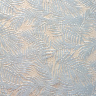 Bliss tropical 3D bleu Jacquard et crème feuilles de palmier Rideau 7