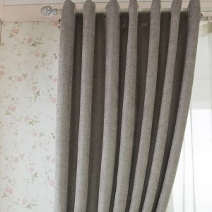 Elegant Plain Chenille Grey Curtain 5