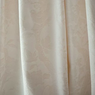 Mandarin Garden Chinoiserie Cream Chenille Floral Curtain 5