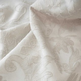 Serene Bloom Cream Vegan Suede Floral Curtain 5