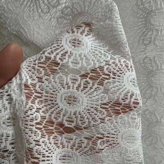 Sunflower Jacquard Ivory White Lace Net Curtain 5