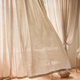 Endless Summer Waterproof Mocha Oatmeal Linen Style Outdoor Heavy Voile Curtain 4