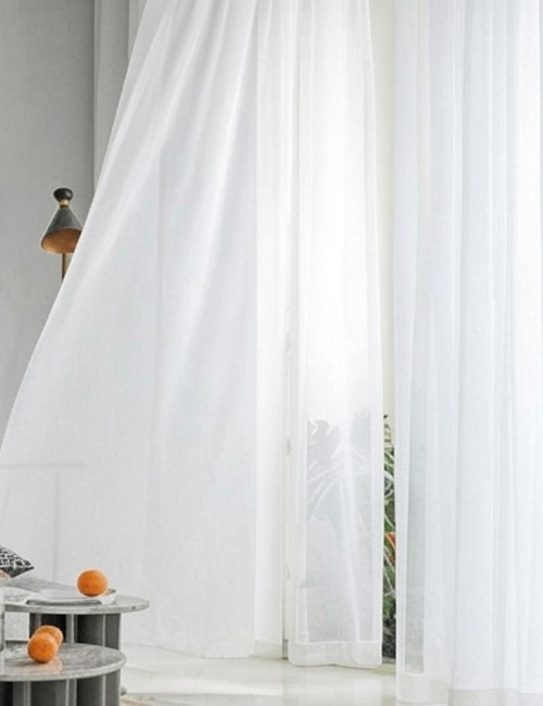 Custom Plain Sheer Voile Curtains