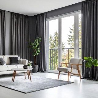 Premium Dark Charcoal Velvet Curtain 2