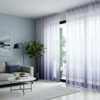 Candy Land Ombre Grey Voile Curtain 2
