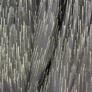 Gilded Stream Black Curtain with Metallic Stripes 2