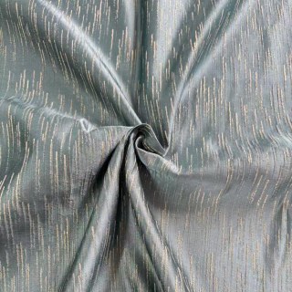 Gilded Stream Duck Egg Blue Curtain with Metallic Stripes 3