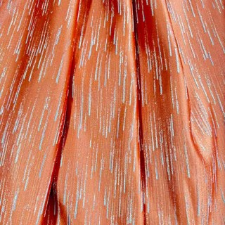 Gilded Stream Orange Curtain with Metallic Stripes 3
