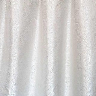 Opulent Floral Luxury Jacquard Satiny Grey Damask Curtain 5