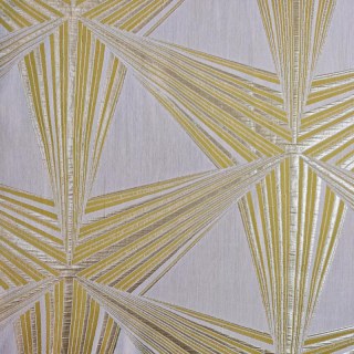 Prism Axis Art Deco Yellow and Gold Geometric Curtains