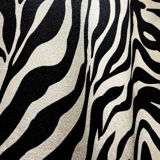 Savannah Jacquard Zebra Patterned Black and White Curtain 6