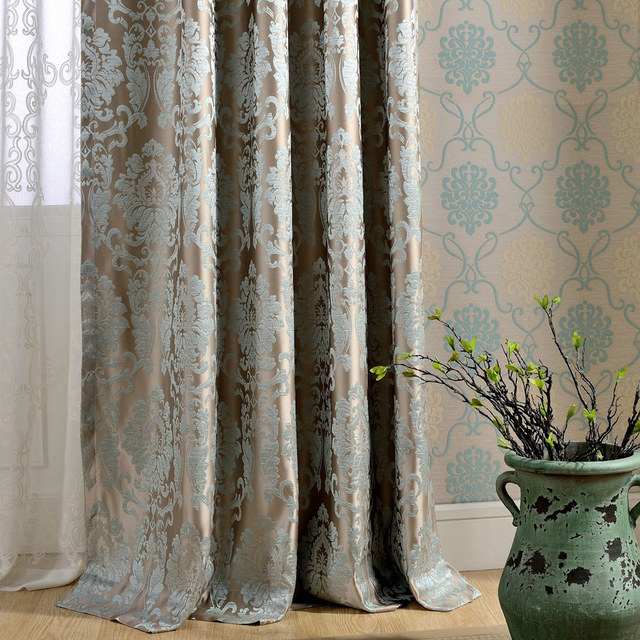 Buy Damask Delight Yellow Blackout Curtains Online