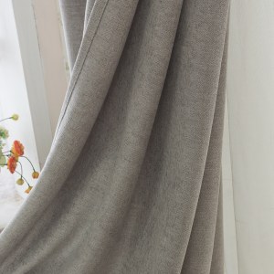 Elegant Plain Chenille Grey Curtain 7