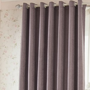 Elegant Plain Chenille Raisin Mauve Curtain 6