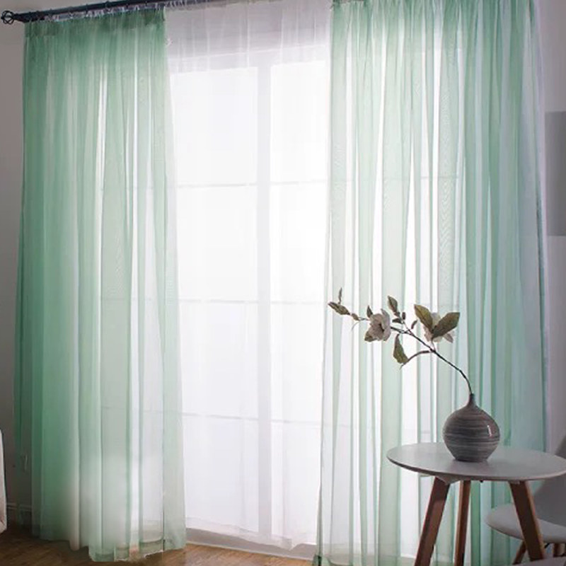 Smarties Mint Green Soft Sheer Voile Curtain