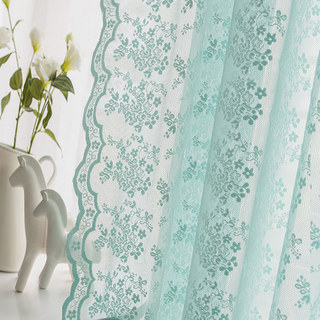 Lace Curtain Posey Pastel Green Net Curtains 1