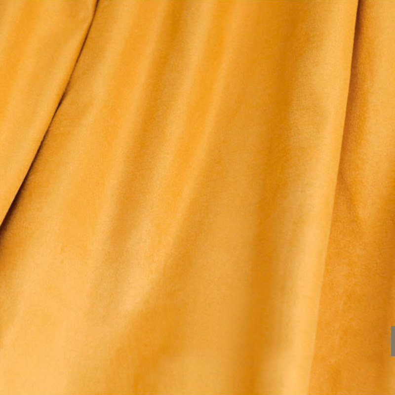 Velvety Faux Suede Mustard Yellow Curtain
