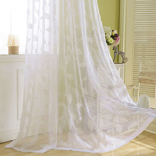 Spring Time Daisy Jacquard White Heavy Net Curtains