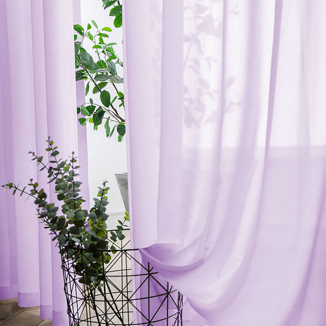 Lilac on sale voile curtains