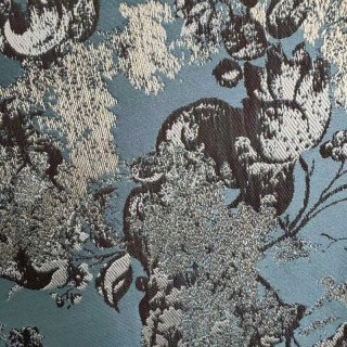 Floral Reverie Jacquard Duck Egg Blue Curtains 5